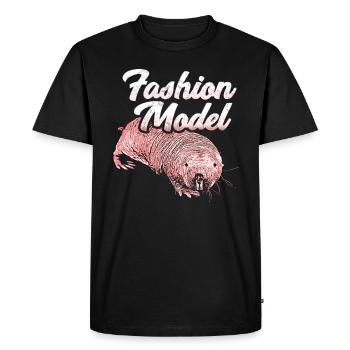 Nu mannequin rat mannequin rongeur rat rat humour - T-shirt Premium bio Homme - noir - Devant - Nico (187cm)