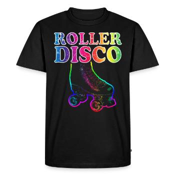Patins à roulettes Disco Inline Skating Roller Skating - T-shirt Premium bio Homme - noir - Devant - Nico (187cm)