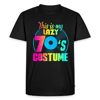 70er 1970er 70 Jahre Siebziger Musik Disco Kostüm - Männer Premium Bio T-Shirt - Schwarz - Vorne - Nico (187cm)