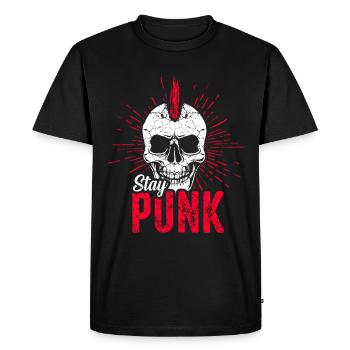 Punk rock musique punk rocker punks punk cadeau - T-shirt Premium bio Homme - noir - Devant - Nico (187cm)