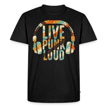Punk rock punk punker musique rétro punks - T-shirt Premium bio Homme - noir - Devant - Nico (187cm)