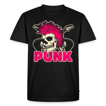 Punk rock punk punker musique rétro punks - T-shirt Premium bio Homme - noir - Devant - Nico (187cm)