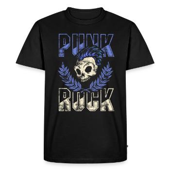 Punk crâne punk rock punks punk rocker - T-shirt Premium bio Homme - noir - Devant - Nico (187cm)