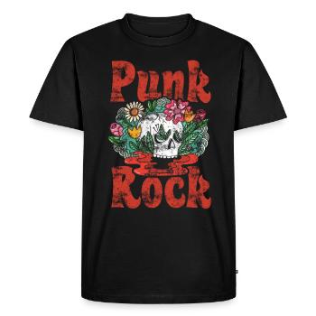 Punk crâne punk rock punks punk rocker - T-shirt Premium bio Homme - noir - Devant - Nico (187cm)