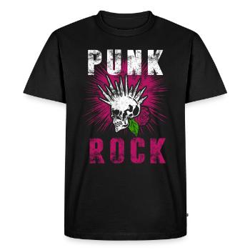 Punk crâne punk rock punks punk rocker - T-shirt Premium bio Homme - noir - Devant - Nico (187cm)