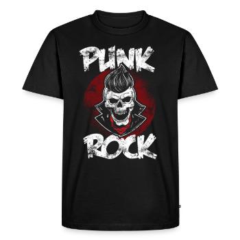 Punk Punrkocker Skull Punks Punk Music - T-shirt Premium bio Homme - noir - Devant - Nico (187cm)
