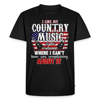 Country Western Music Love USA Gift - T-shirt Premium bio Homme - noir - Devant - Nico (187cm)