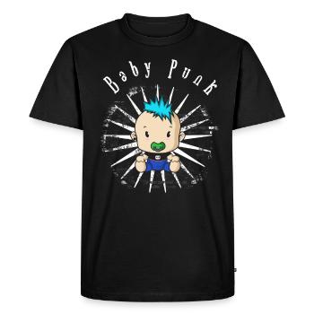 Punk punks punk punk rock punk rocker anarchie - T-shirt Premium bio Homme - noir - Devant - Nico (187cm)
