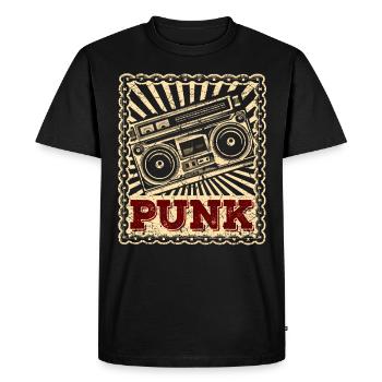 Punk punks punk punk rock punk rocker anarchie - T-shirt Premium bio Homme - noir - Devant - Nico (187cm)