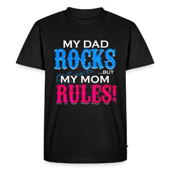 Rock dad rock and roll father's day gift guitars - Men's Premium Organic T-Shirt - black - Front - Nico (187cm)
