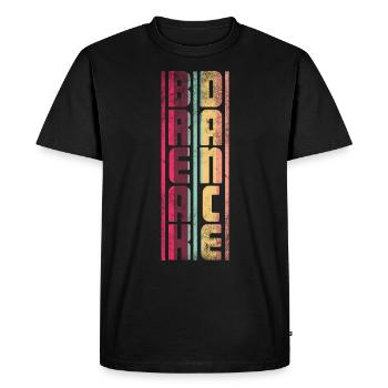 Breakdance dancing hip hop rap 80s 90s - Men's Premium Organic T-Shirt - black - Front - Nico (187cm)