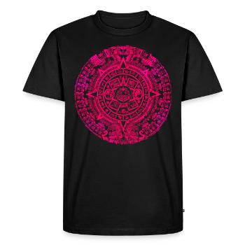 Calendrier Aztèque Maya Aztèque Mexique - T-shirt Premium bio Homme - noir - Devant - Nico (187cm)