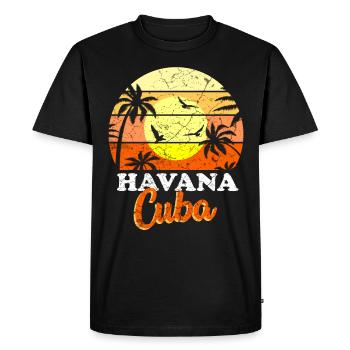 Cuba Caribbean Cuban Vacation Latin Vacation - Men's Premium Organic T-Shirt - black - Front - Nico (187cm)