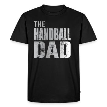 Cadeau de joueur de handball père papa handball - T-shirt Premium bio Homme - noir - Devant - Nico (187cm)
