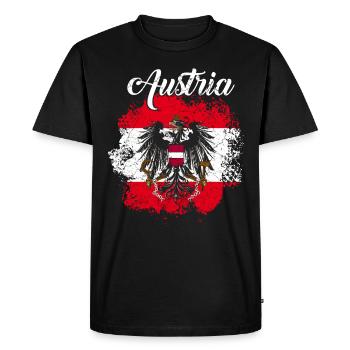 Drapeau autriche drapeau autrichien vacances - T-shirt Premium bio Homme - noir - Devant - Nico (187cm)