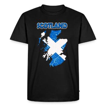Scotland Flag Scottish Coat of Arms Scots - Men's Premium Organic T-Shirt - black - Front - Nico (187cm)