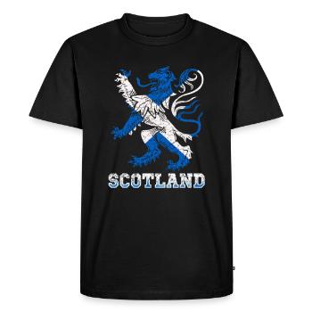 Scotland Flag Scottish Coat of Arms Scots - Men's Premium Organic T-Shirt - black - Front - Nico (187cm)
