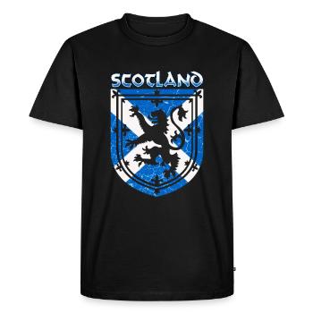 Scotland Flag Scottish Coat of Arms Scots - Men's Premium Organic T-Shirt - black - Front - Nico (187cm)