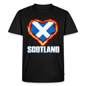 Scotland Flag Scottish Coat of Arms Scots - Men's Premium Organic T-Shirt - black - Front - Nico (187cm)