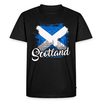 Scotland Flag Scottish Coat of Arms Scots - Men's Premium Organic T-Shirt - black - Front - Nico (187cm)
