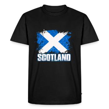 Scotland Flag Scottish Coat of Arms Scots - Men's Premium Organic T-Shirt - black - Front - Nico (187cm)