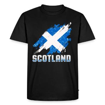 Scotland Flag Scottish Coat of Arms Scots - Men's Premium Organic T-Shirt - black - Front - Nico (187cm)
