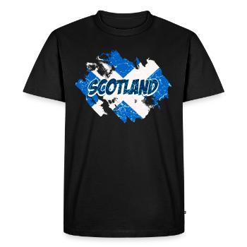 Scotland Flag Scottish Coat of Arms Scots - Men's Premium Organic T-Shirt - black - Front - Nico (187cm)