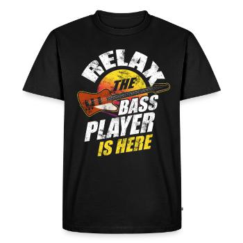 Bassiste bassiste bassiste EADG musique - T-shirt Premium bio Homme - noir - Devant - Nico (187cm)