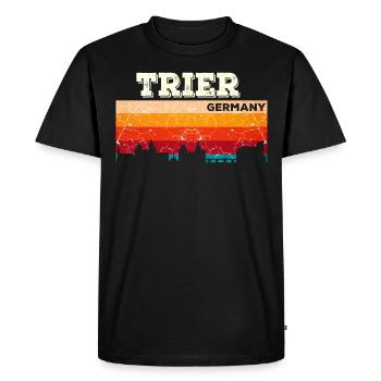 Trèves Skyline Ville natale Allemagne Villes - T-shirt Premium bio Homme - noir - Devant - Nico (187cm)