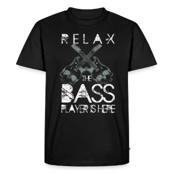 Bassiste bassiste bassiste EADG - T-shirt Premium bio Homme - noir - Devant - Nico (187cm)