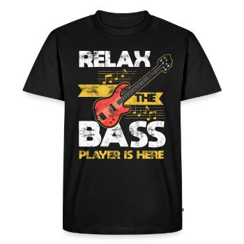 Bassiste bassiste bassiste EADG - T-shirt Premium bio Homme - noir - Devant - Nico (187cm)