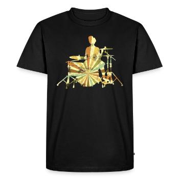 Drummer Drums Drummer Drum Sticks Music - Men's Premium Organic T-Shirt - black - Front - Nico (187cm)