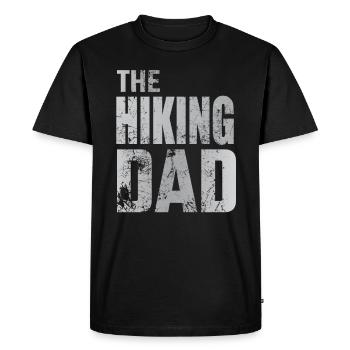 Hiking Hiking Father Dad Mountaineering Gift - Men's Premium Organic T-Shirt - black - Front - Nico (187cm)