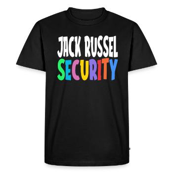 Jack Russel security service dog saying gift - Men's Premium Organic T-Shirt - black - Front - Nico (187cm)