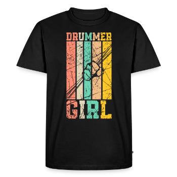 Drums women - Men's Premium Organic T-Shirt - black - Front - Nico (187cm)