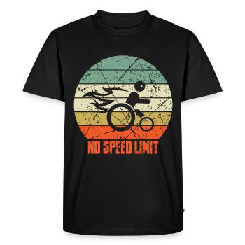 Drôle de chaise roulante - T-shirt Premium bio Homme - noir - Devant - Nico (187cm)