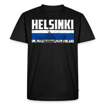 Helsinki, Finlande - T-shirt Premium bio Homme - noir - Devant - Nico (187cm)
