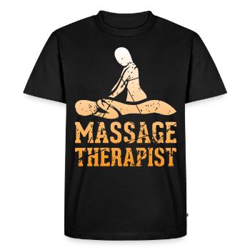 Massage therapist massage therapy - Men's Premium Organic T-Shirt - black - Front - Nico (187cm)