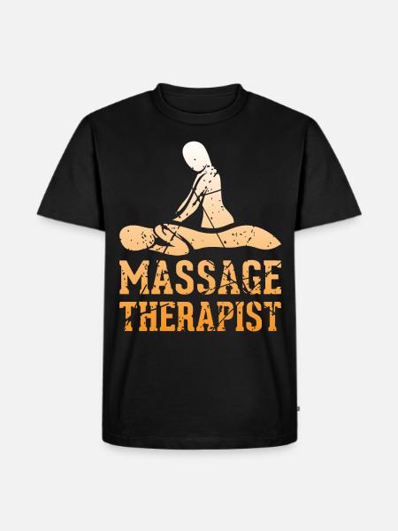 Massagetherapeutin Massagetherapie - Männer Premium Bio T-Shirt - Schwarz