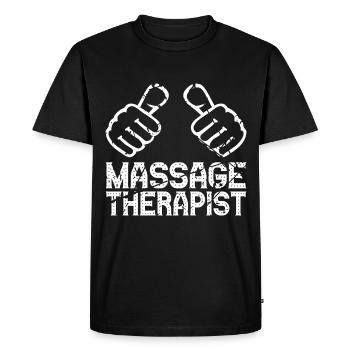 Massage therapist Funny massage therapy - Men's Premium Organic T-Shirt - black - Front - Nico (187cm)