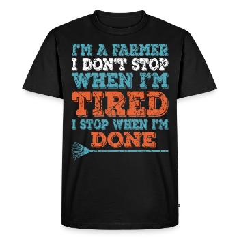 Profession d'agriculteur et d'agriculture - T-shirt Premium bio Homme - noir - Devant - Nico (187cm)
