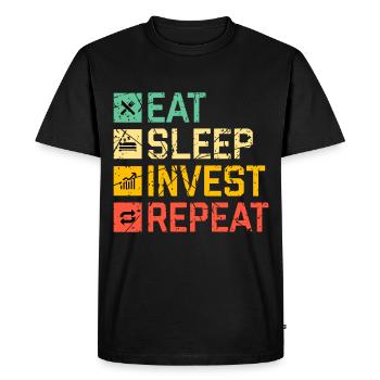 Finance - T-shirt Premium bio Homme - noir - Devant - Nico (187cm)