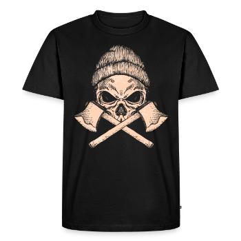 Lumberjack Woodworkers And Woodworking - Men's Premium Organic T-Shirt - black - Front - Nico (187cm)