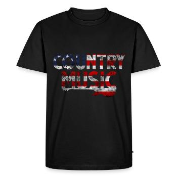 Guitare vintage de musique country - T-shirt Premium bio Homme - noir - Devant - Nico (187cm)