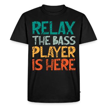 Bassiste bassiste bassiste - T-shirt Premium bio Homme - noir - Devant - Nico (187cm)