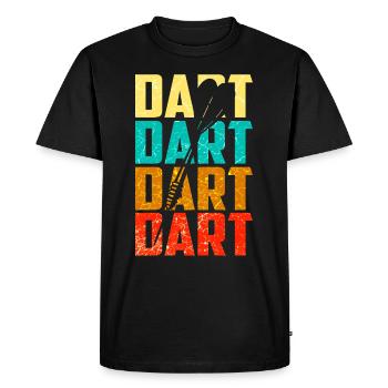 Jeu de fléchettes joueur cadeau - T-shirt Premium bio Homme - noir - Devant - Nico (187cm)