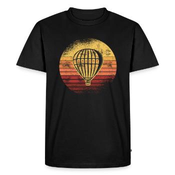 Balloon flying Balloonist hot air balloon - Men's Premium Organic T-Shirt - black - Front - Nico (187cm)
