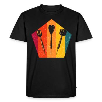 Dart player dart arrows - Men's Premium Organic T-Shirt - black - Front - Nico (187cm)