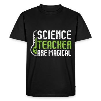 Science Teacher Science - Men's Premium Organic T-Shirt - black - Front - Nico (187cm)