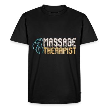 Massage therapist feet - Men's Premium Organic T-Shirt - black - Front - Nico (187cm)